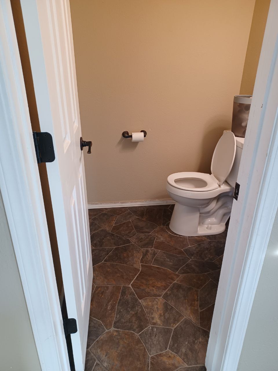 Before Bathroom Flooring Renovation - Original Floor Condition